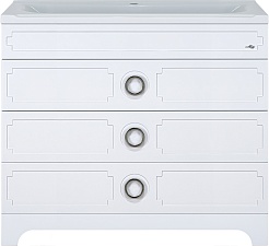 Misty Мебель для ванной Лейла 100 3 ящика белая – фотография-3